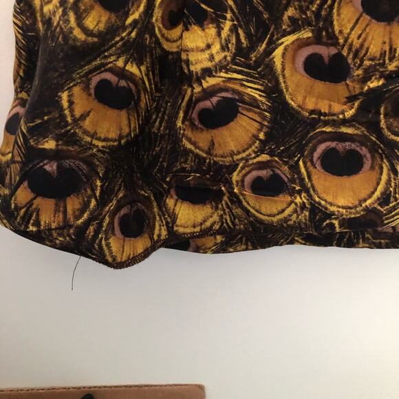 Milly Peacock Motif tie neck Blouse Size 2 - Picture 5 of 6